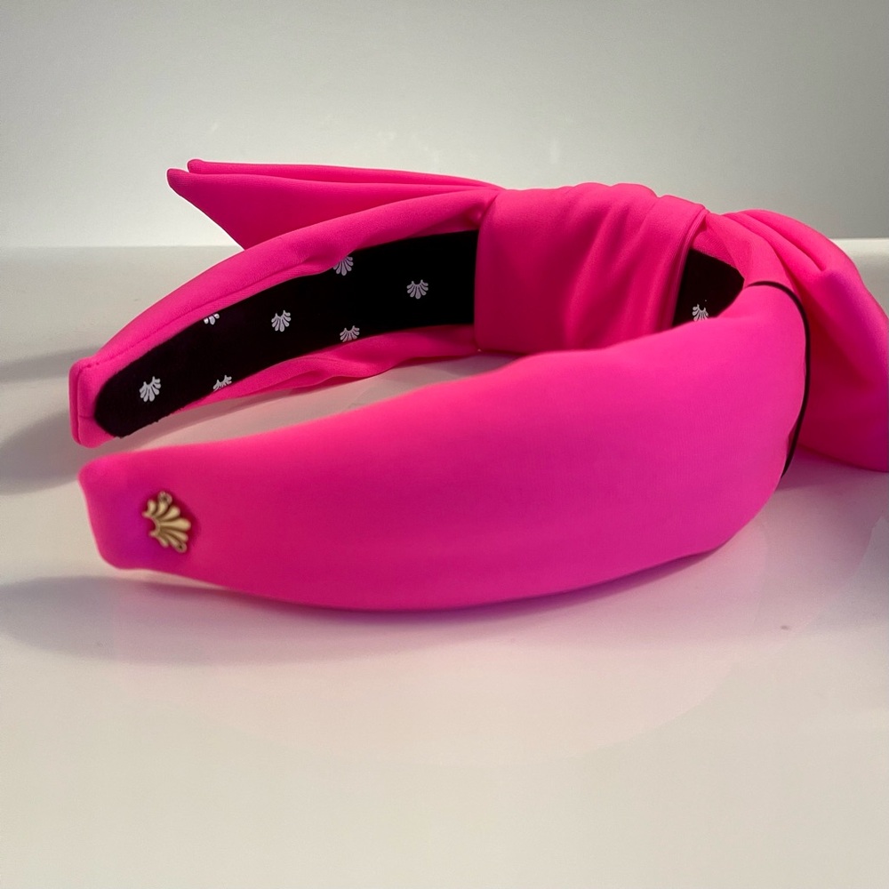 Atlantic Pacific x Lele Sadoughi Hibiscus Neoprene Holly Headband New with Tags - Picture 7 of 9
